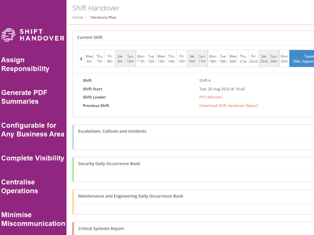 Your Gateway to Efficient Operations - Shift Handover